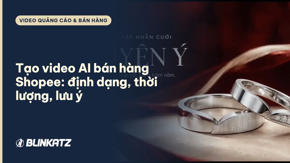 Tạo video AI bán hàng Shopee: định dạng, thời lượng và lưu ý