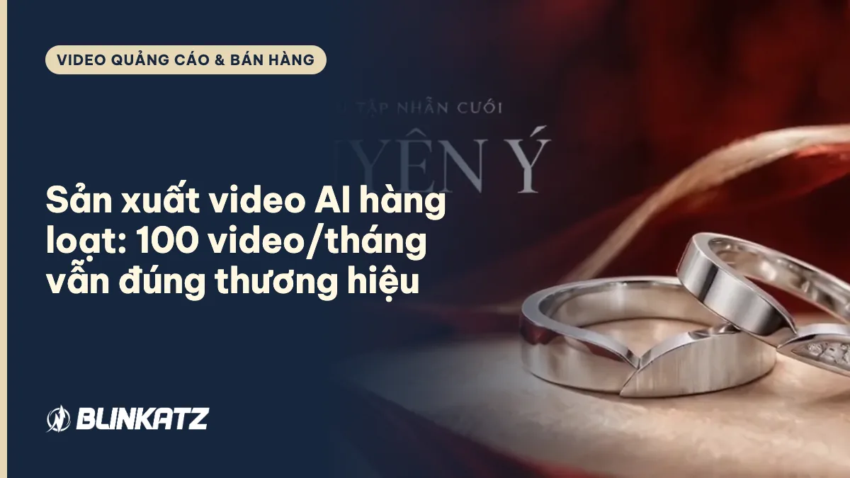 Sản xuất video AI hàng loạt: làm 100 video/tháng mà vẫn đúng thương hiệu