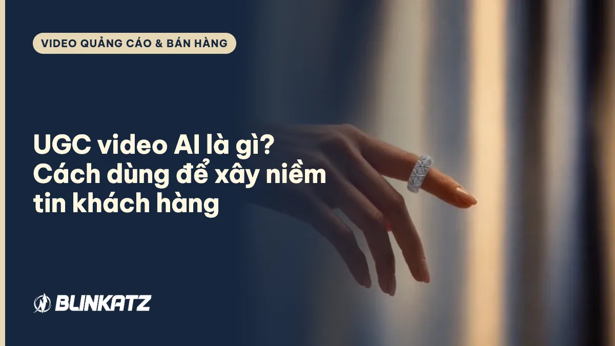 UGC video AI: bàn tay người mẫu AI cầm và đeo thử nhẫn trong video Vĩnh Cara