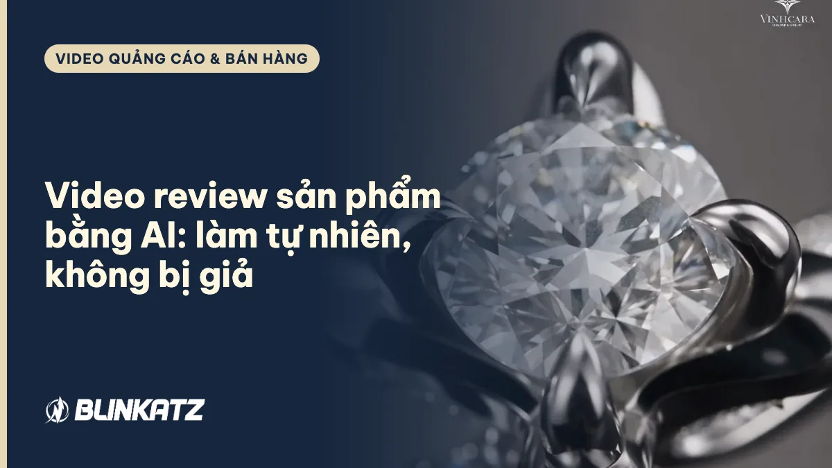Video review sản phẩm bằng AI: cận cảnh viên kim cương nhẫn NH 0065