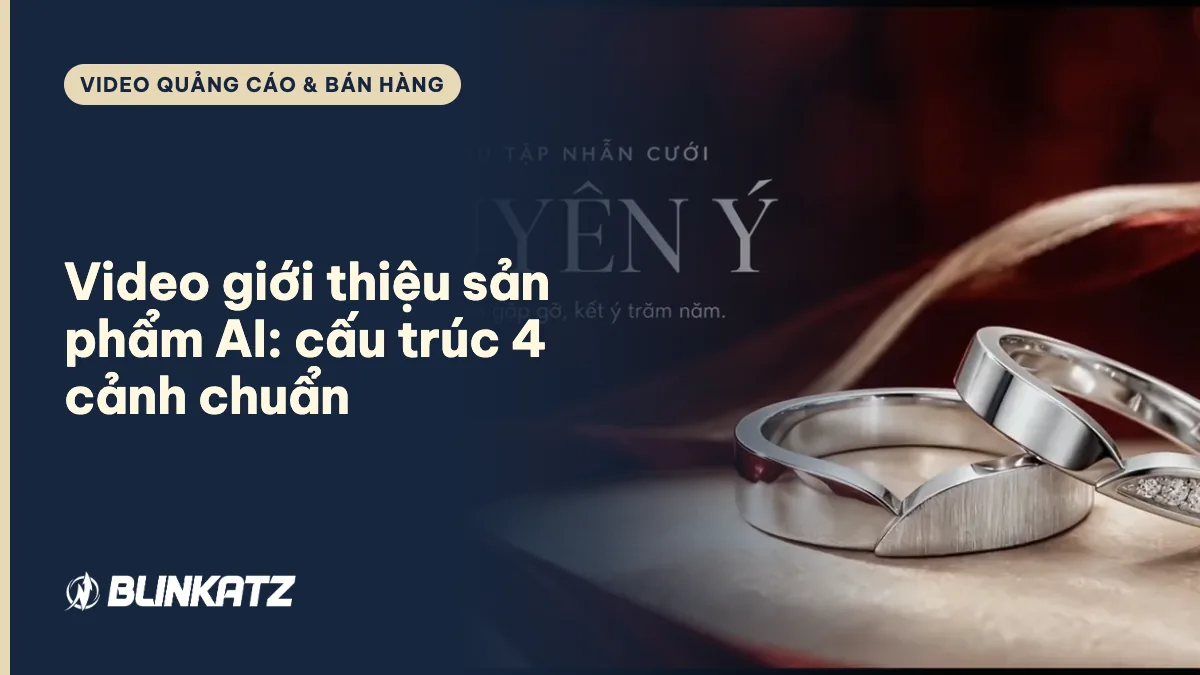 Video giới thiệu sản phẩm AI: cấu trúc 4 cảnh chuẩn cho mọi ngành