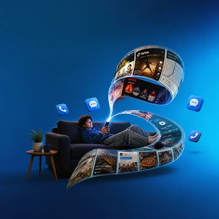 Người xem lướt video ngắn trên điện thoại giữa dòng nội dung đa nền tảng